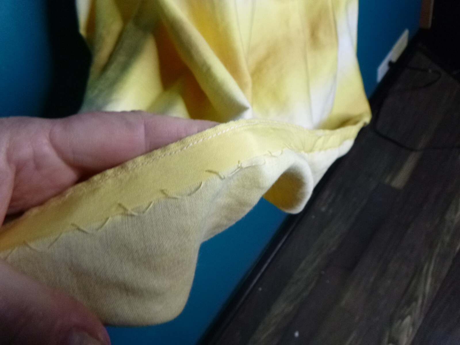 Vtg 50’s Full Skirt Yellow Tan White Ombre 24″ Waist XS/S