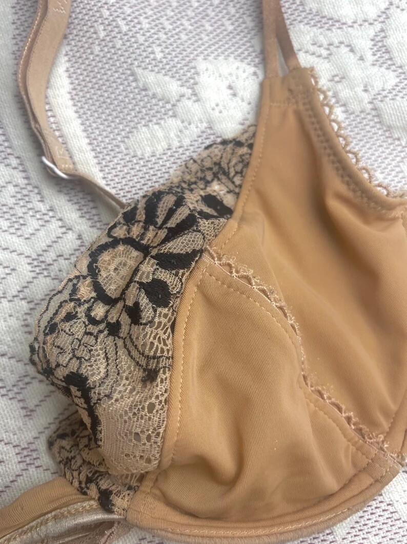 80s French Valisere Sheer Wired Bra | vintage elegant bra eighties lingerie