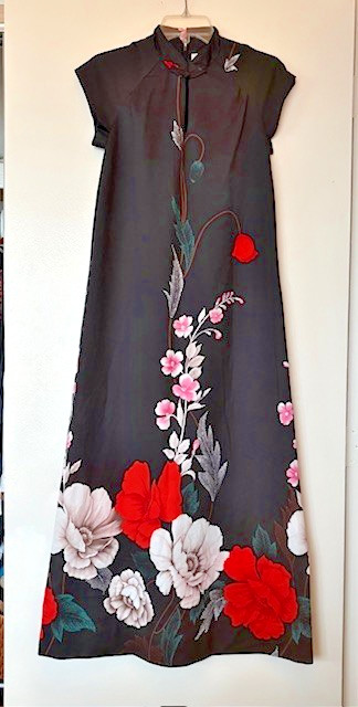 1960’s. McINERNY HAWAII DAY GLO DRESS MUUMUU Mandarin Sz Sm