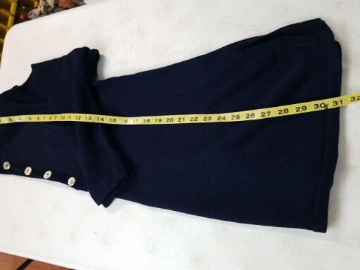 VTG John Patrick For Geoda Design Knit Skirt/ Top Navy Set