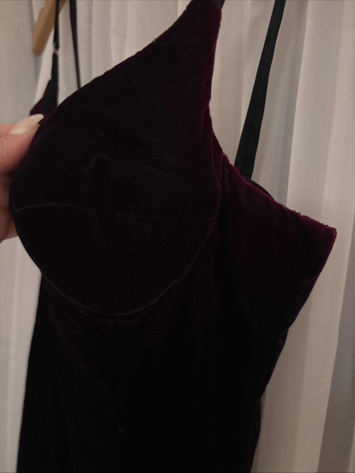 VTG L.A. Glo 90s Flattering Black Purple Rich Velvet Formal Long Slit Dress Sz 6