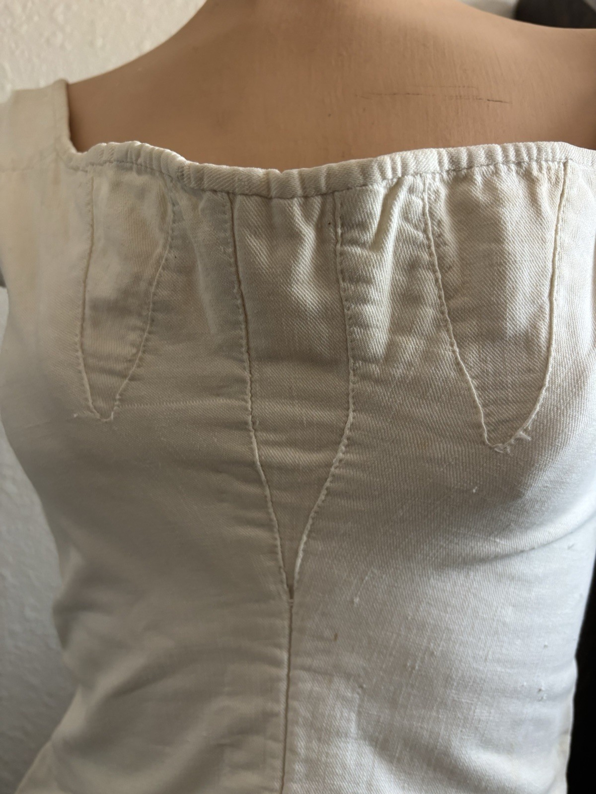 Antique Victorian Corset 1800s Stay Cotton Rare 19th C Western Costume Co