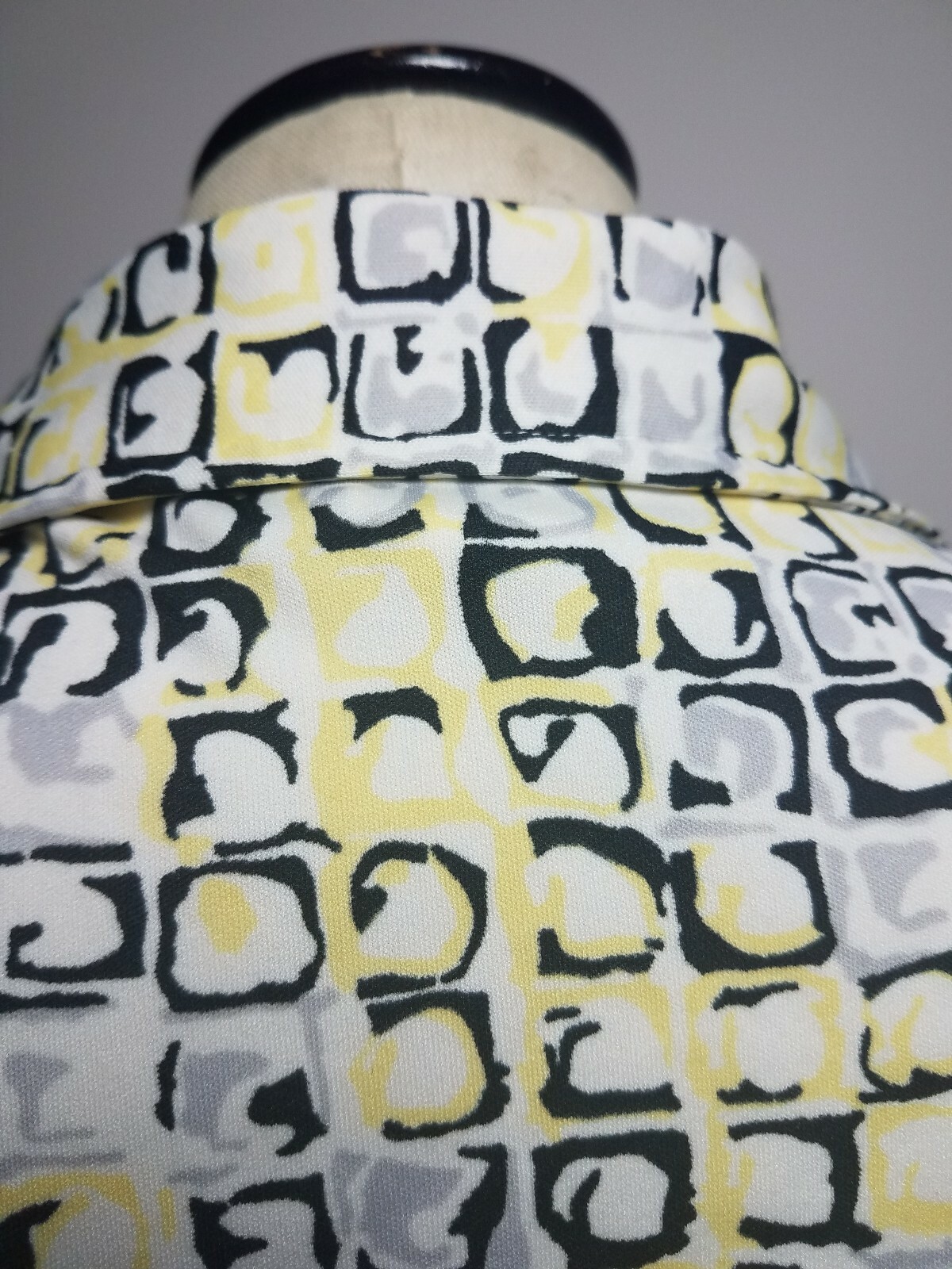 Cape Cod Match Mates Vintage 1970s Ladies Polyester Shirt Geometric Medium