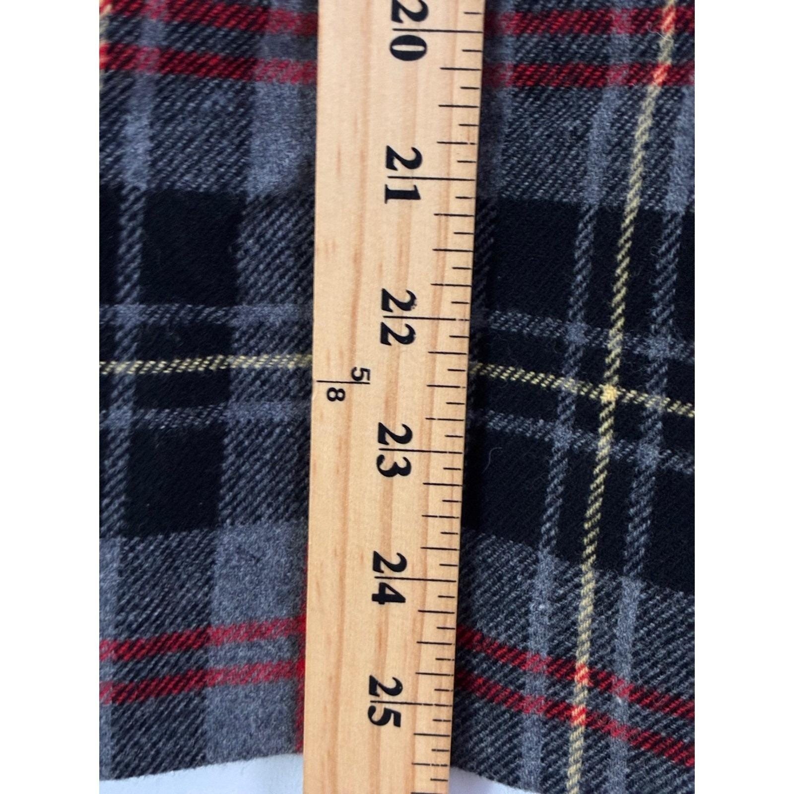 Pendleton Plaid Skirt Women 12 Grey Red Vintage Wool Hunting Macpherson Tartan