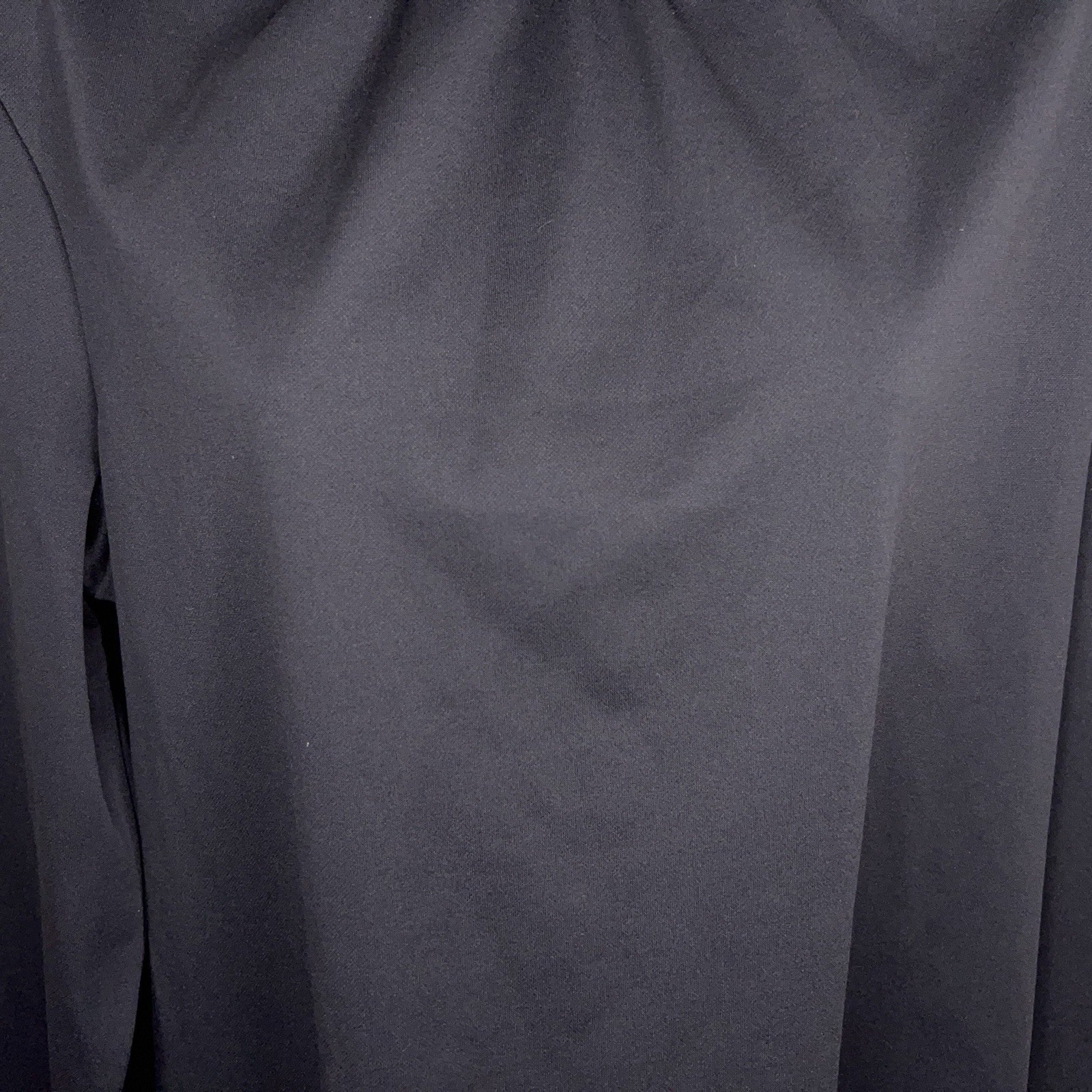 Vintage Ko Ko Knit Black Mock Neck Blouse Long Sleeve High Collar Pearl Accent