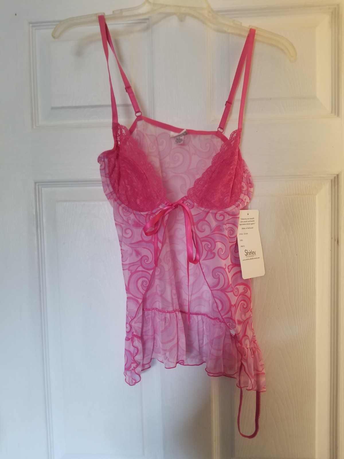 Shirley Of Hollywood Women’s Pink Lingerie Set Size M – Style #51010 (New)