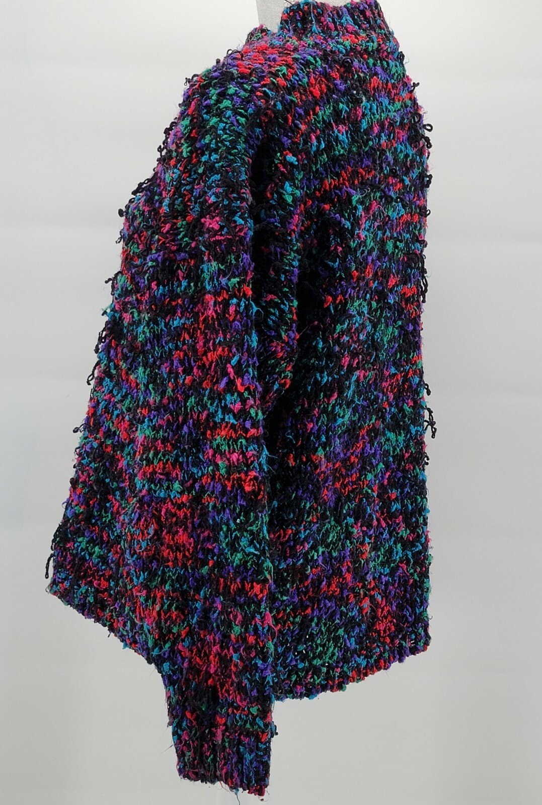 Stefano World Wide One Size Fits All Acrylic Knit Black Blue Pink Green Sweater