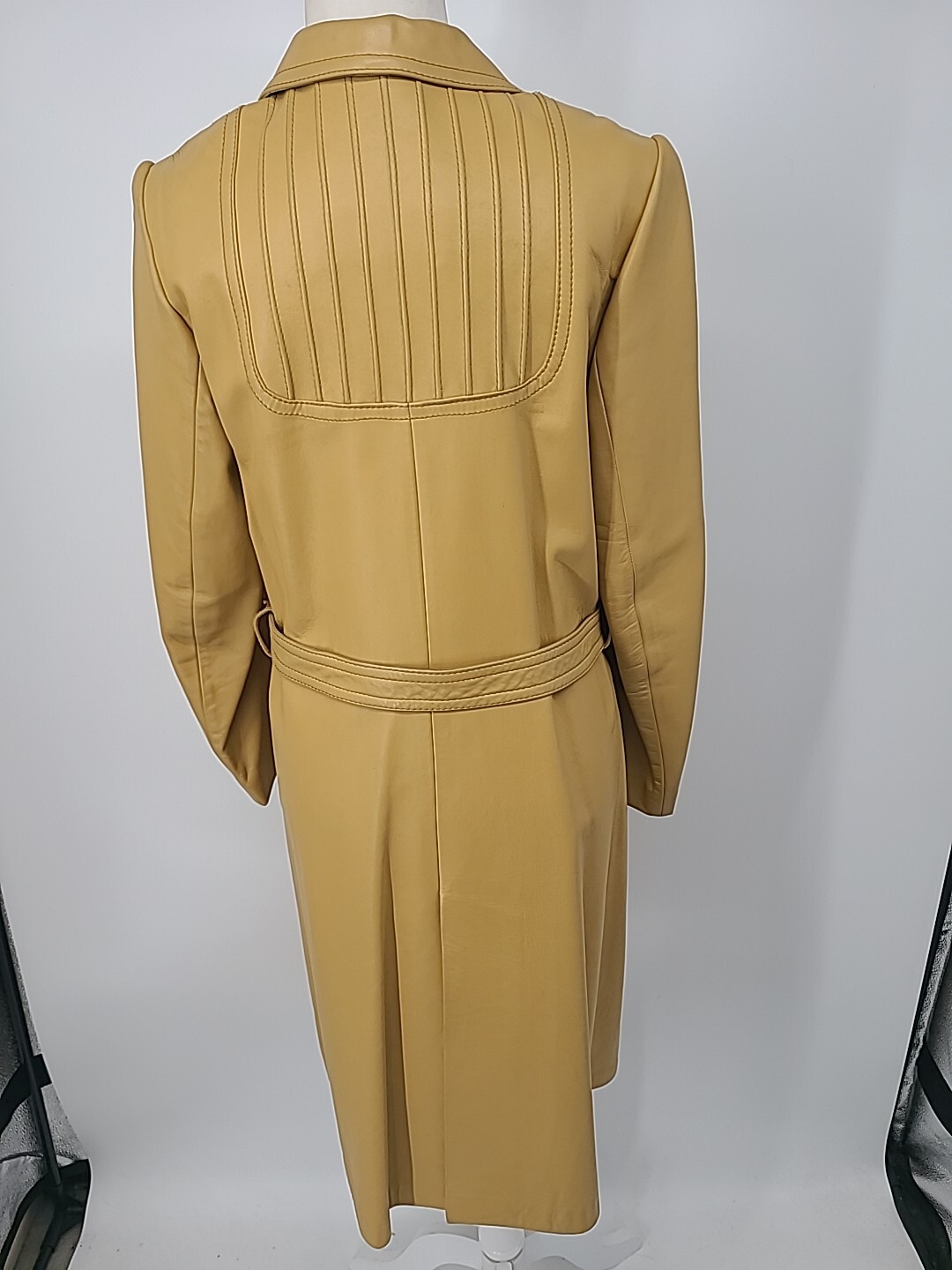 Vintage Leda Spain By Gropper For I. Magnin Long Leather Trench Coat