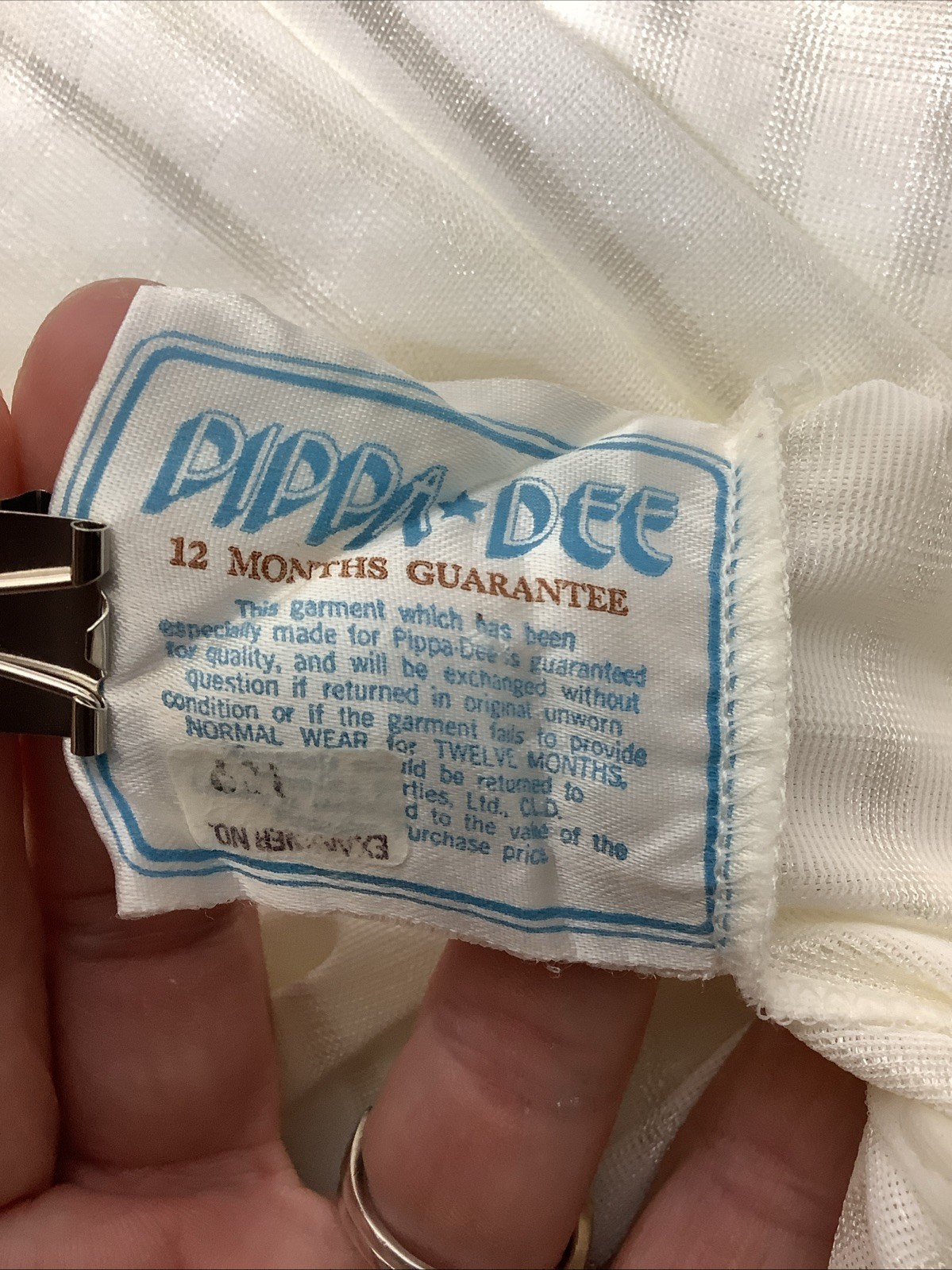 Vintage Silky Nightgown/Lingerie/Slip Pippa Dee Nylon 92cm/36″ White