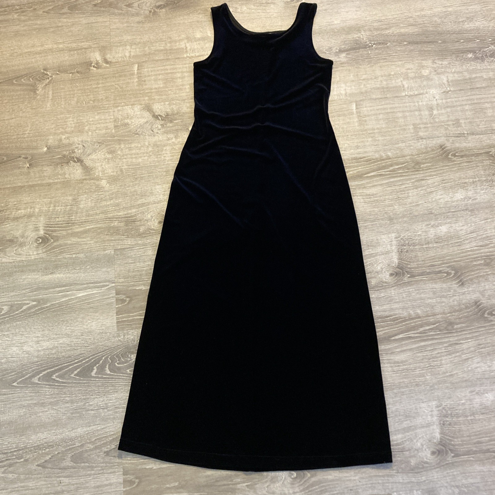 Vintage Carol Anderson Dress Size 6 Black Velour Long Maxi Holiday Party EUC