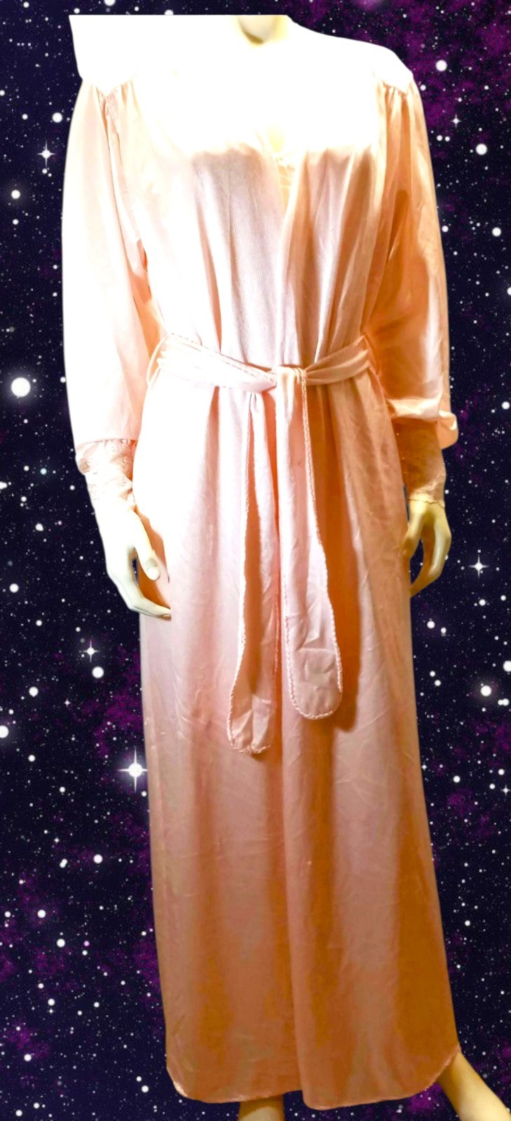VTG „Ferrand Sanchez” by Vanity Fair Blush Silky Lace PEiGNOIR SET
