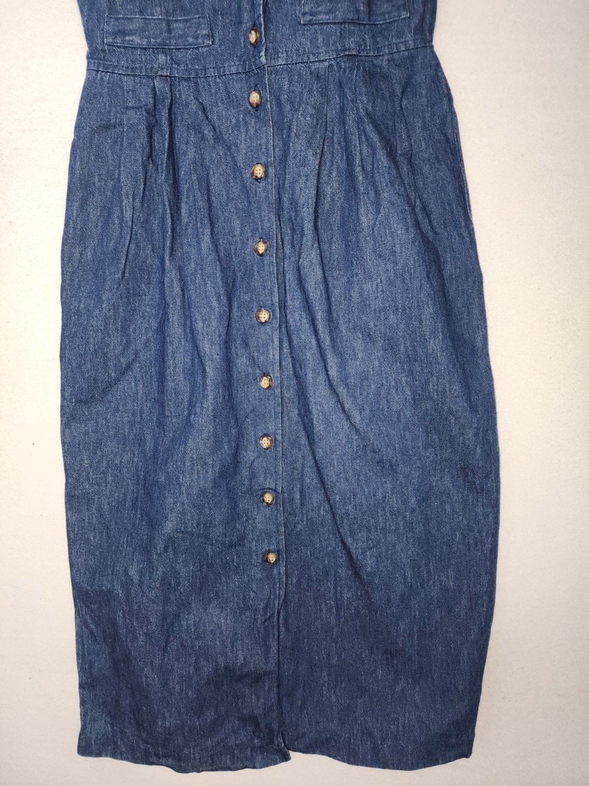 Vintage Selections By Manor House Denim Button Down Dress Womens Size 8 Medium
