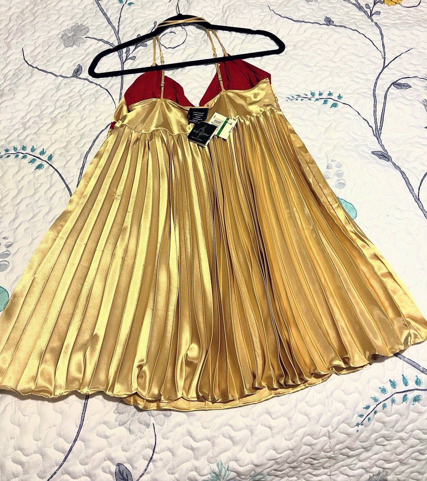 Vintage Y2K Baby Phat Satin Pleated Night Gown NWT