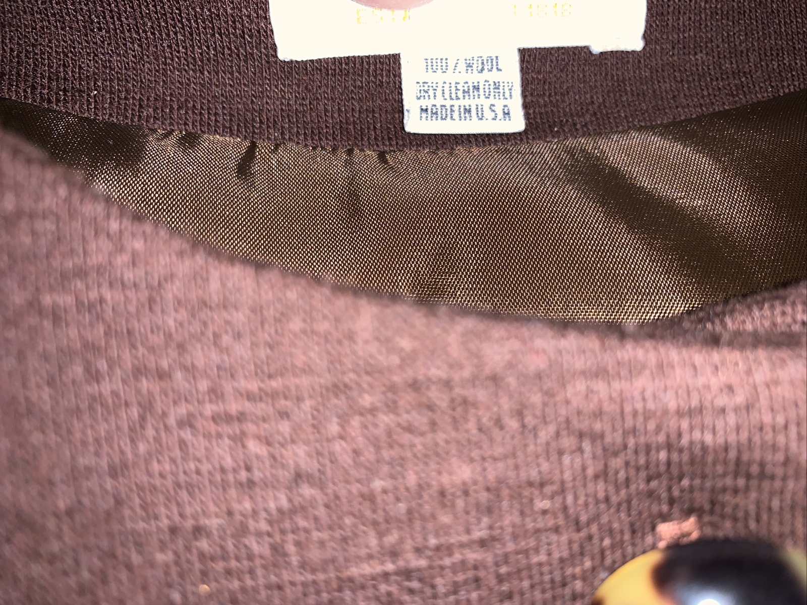 VTG Brooks Brothers Size 4 Virgin Wool Dress Brown Career Pockets Lined Belted