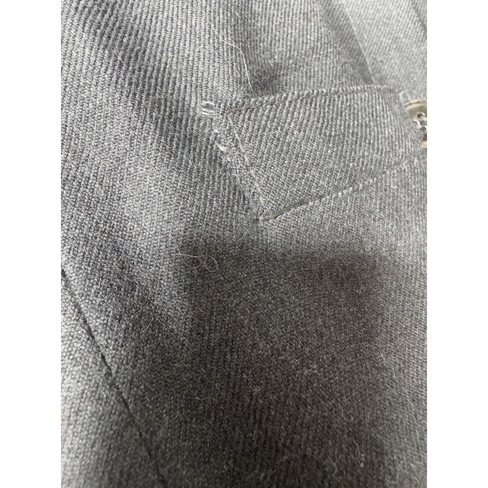Vintage William Pearson Size 4 Wool Coat Button Jacket Long Peacoat Magnin Grey