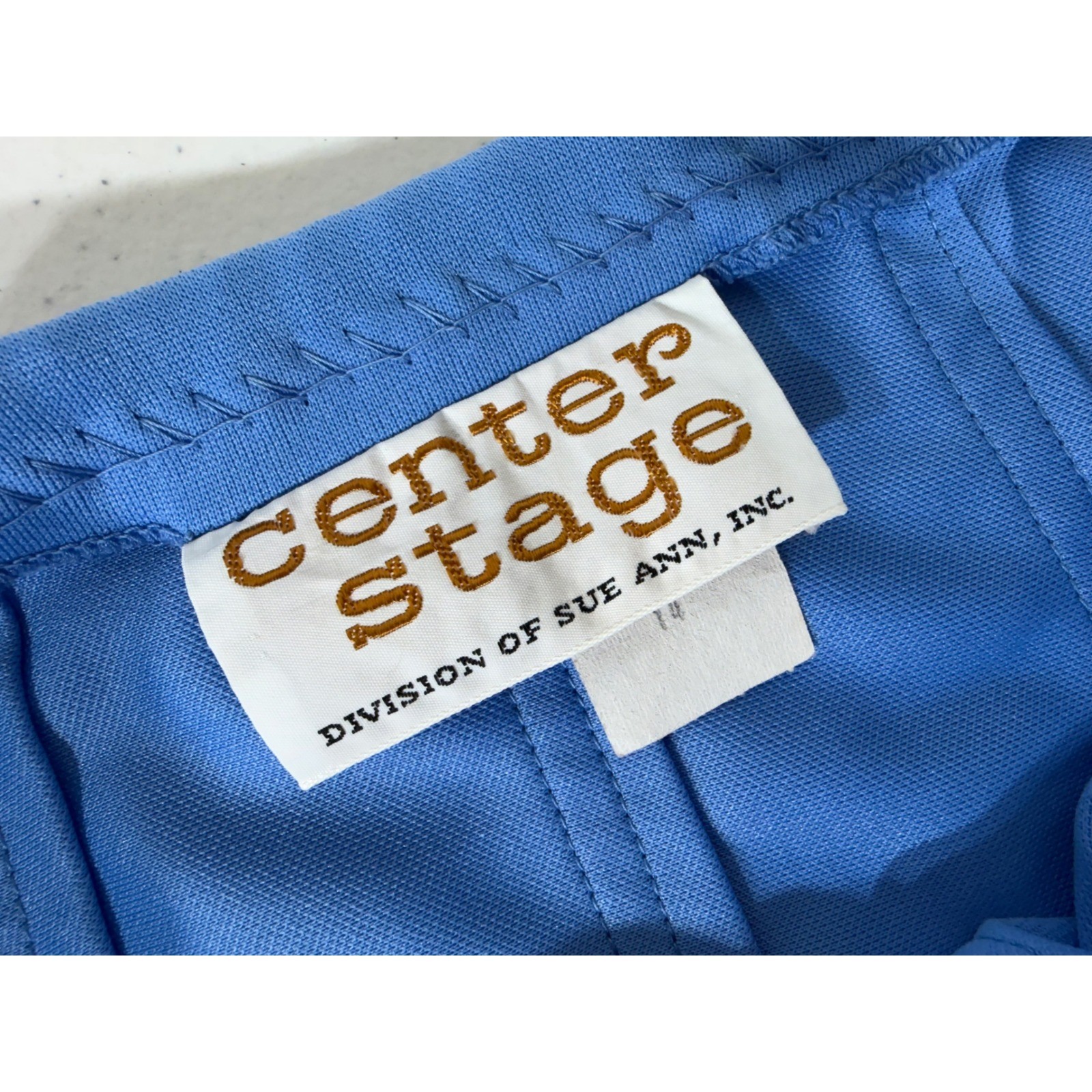 Center Stage Pleated Skirt Blue 14 (28×23.5) Vintage Retro Career Secretary READ