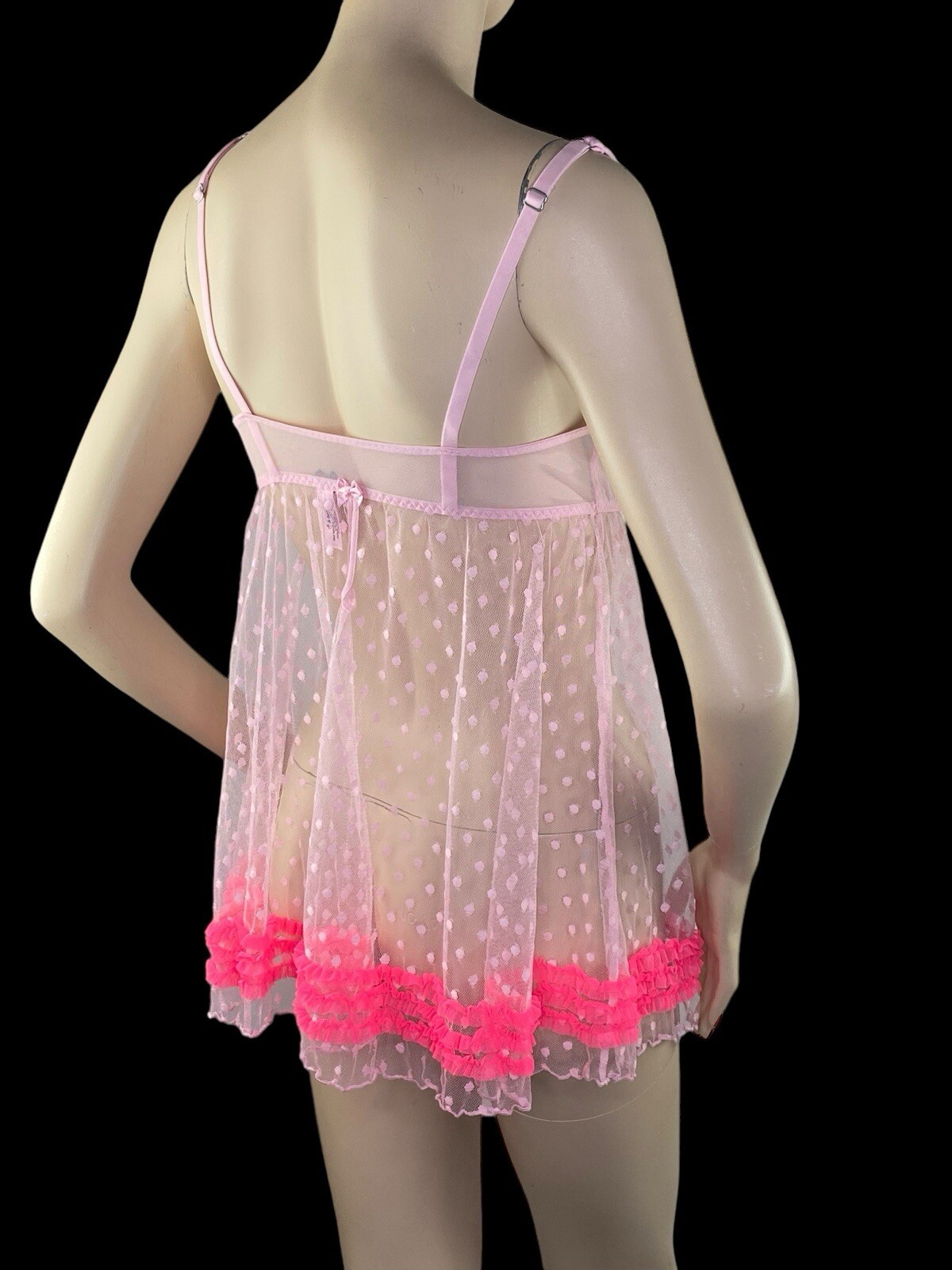 Victoria’s Secret Sexy Little Things Pink Y2K Babydoll Push Up Bra Nighty 36B
