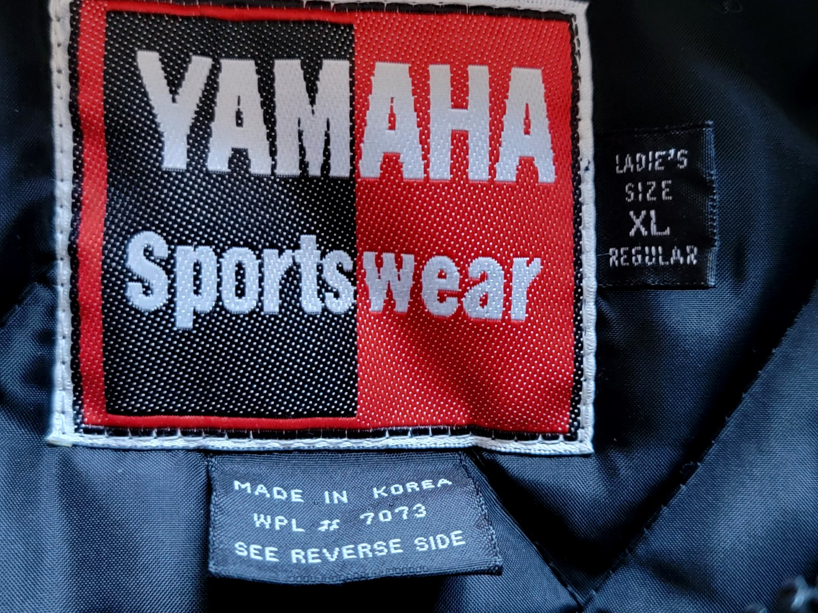 Vintage 90s YAMAHA Coat Jacket Black Purple Red Ladies XL Snowmobile SMB-94 Nice