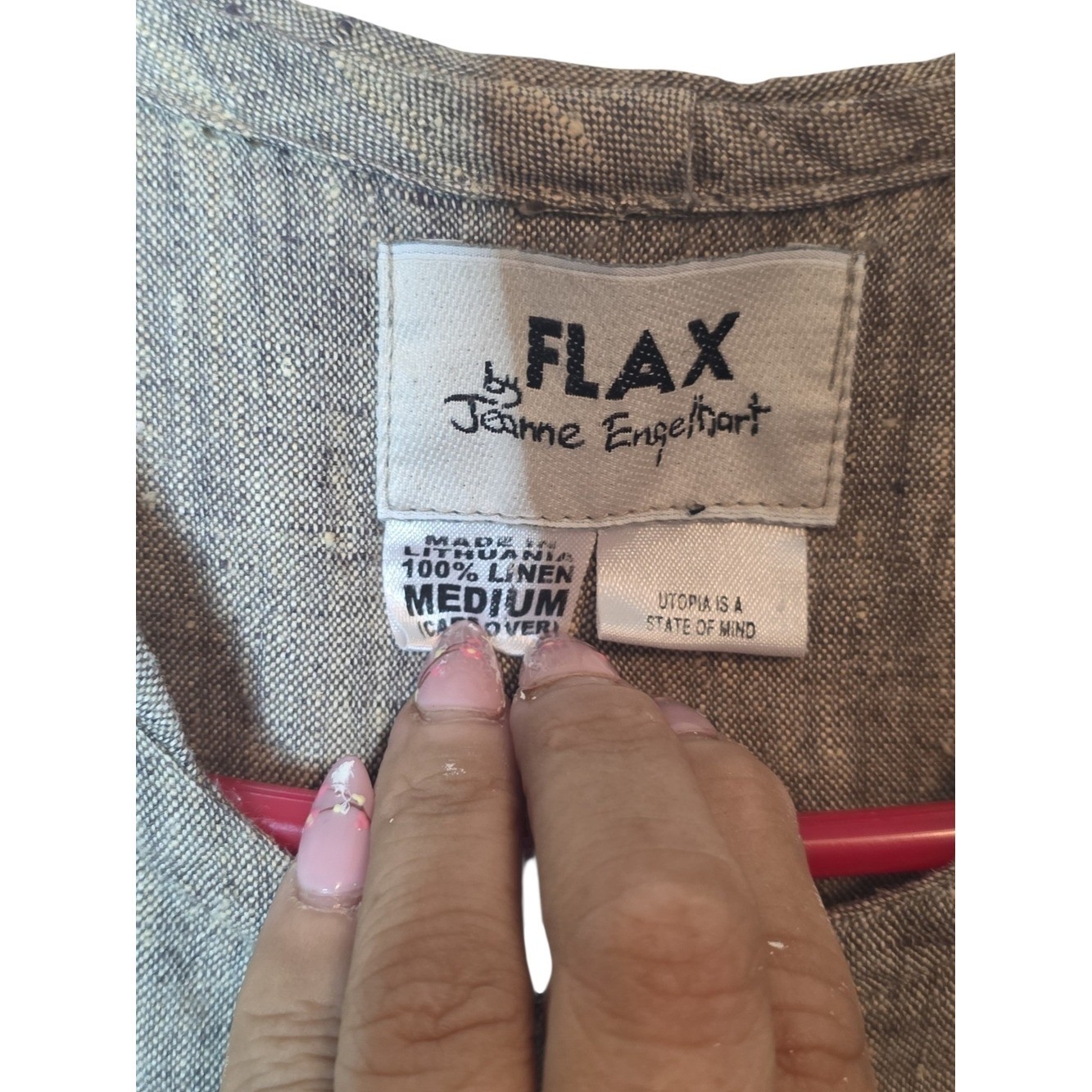Women’s Vintage Flax by Jeanne Engelhart linen dress, size medium