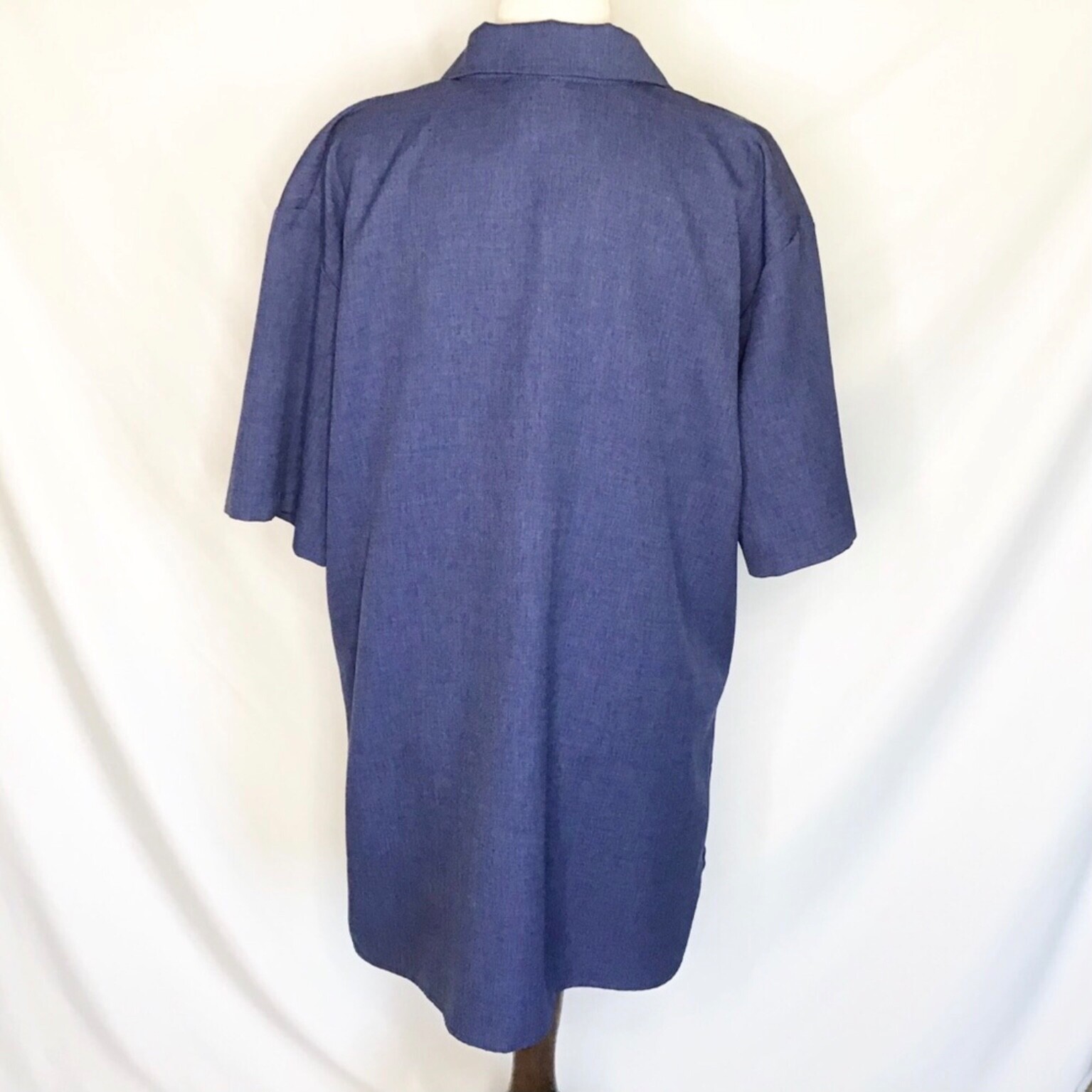 VTG House Coat Jacket Pride & Joy Size 18W Shirt Button Down Alice Brady Blue