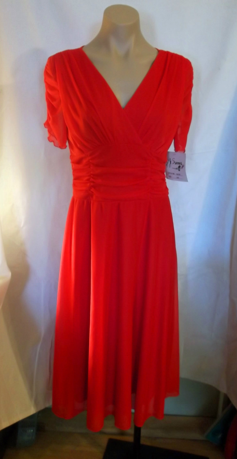 80s Fun Red Dress by D. J. Summers NWT sz S