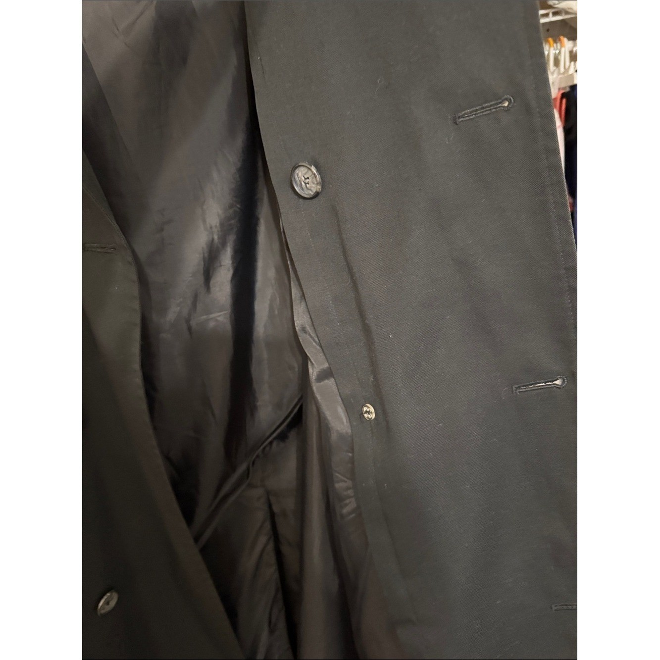 Vintage Black Double Breasted Belted Trench Coat Women’s Classic Long Coat