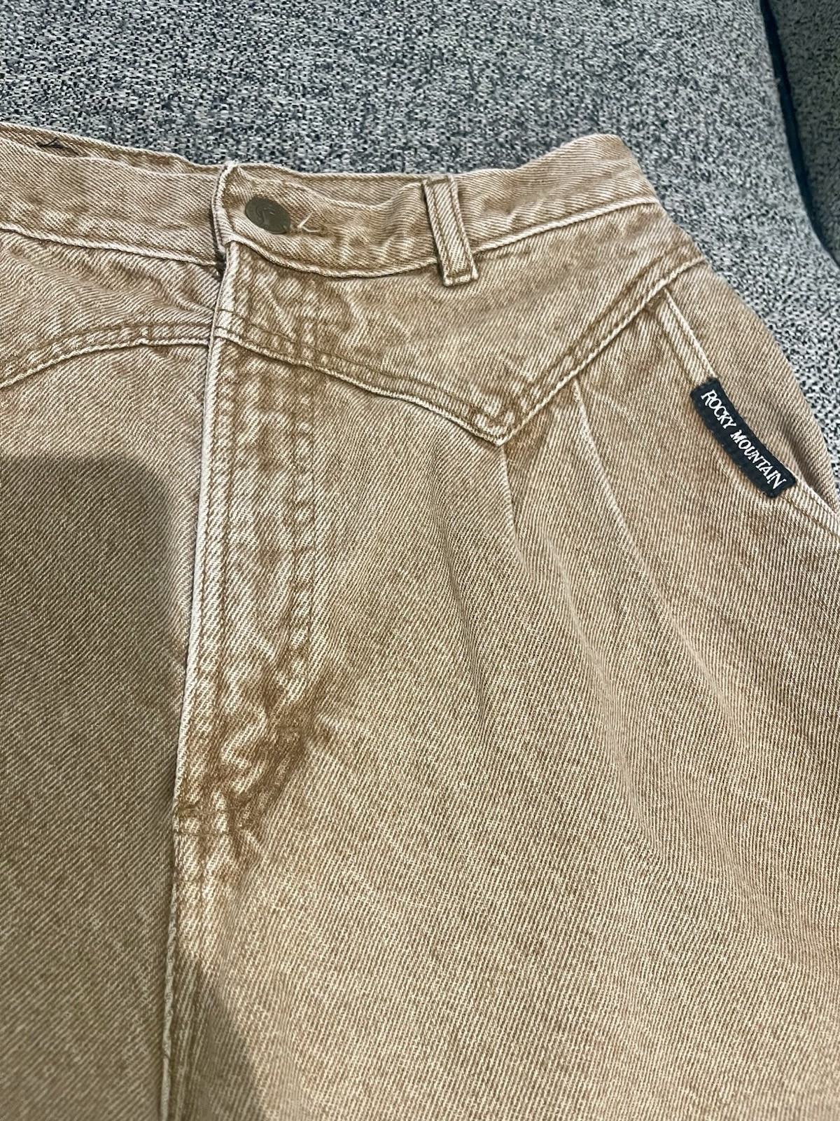 Vintage Rocky Mountain Denim Brown Women’s Jeans Button Zip Size 13/14 30X32