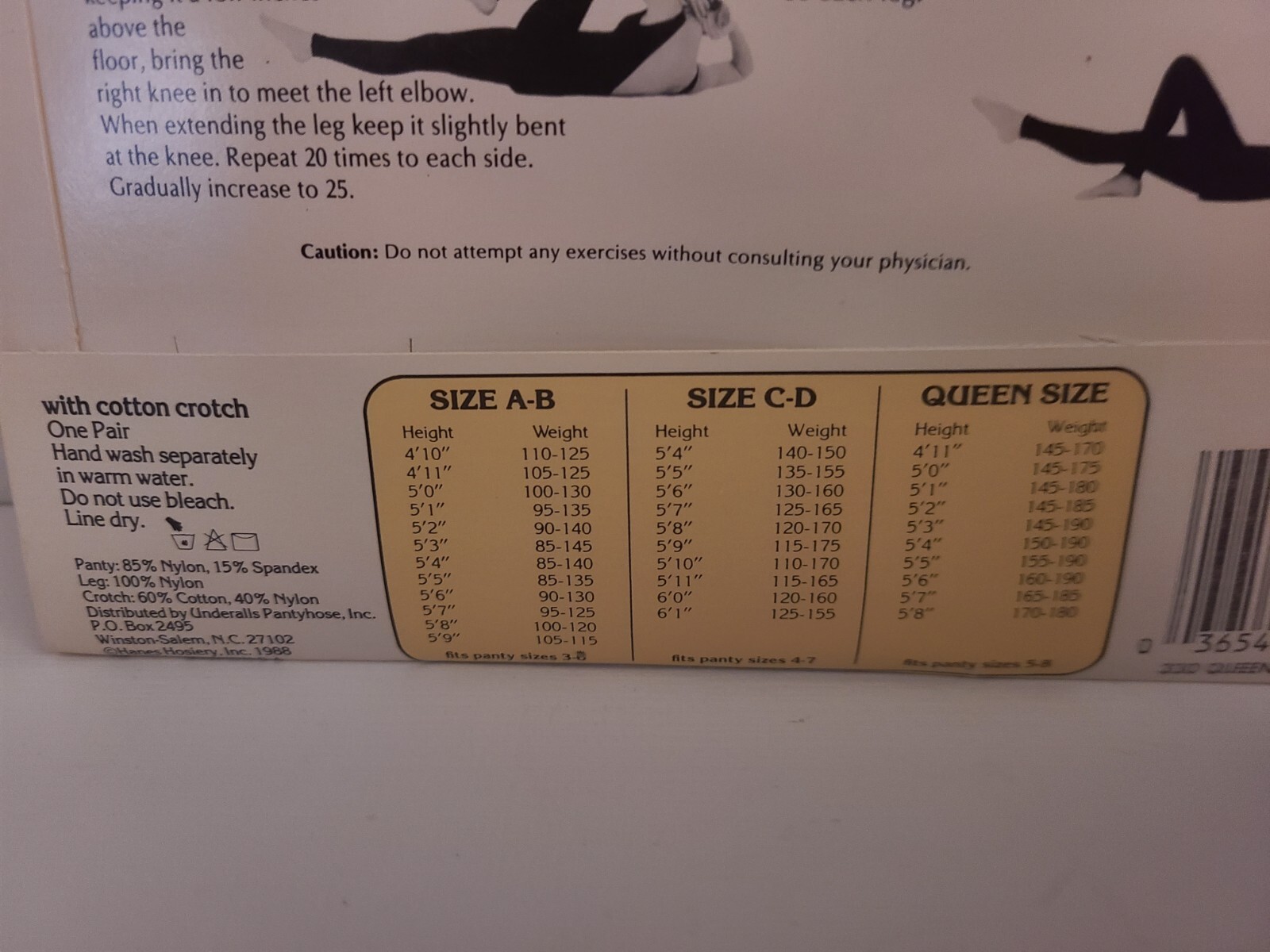 Vintage 1980 Slenderalls Underalls Pantyhose Sandalfoot Taupe sz Queen No. 330X