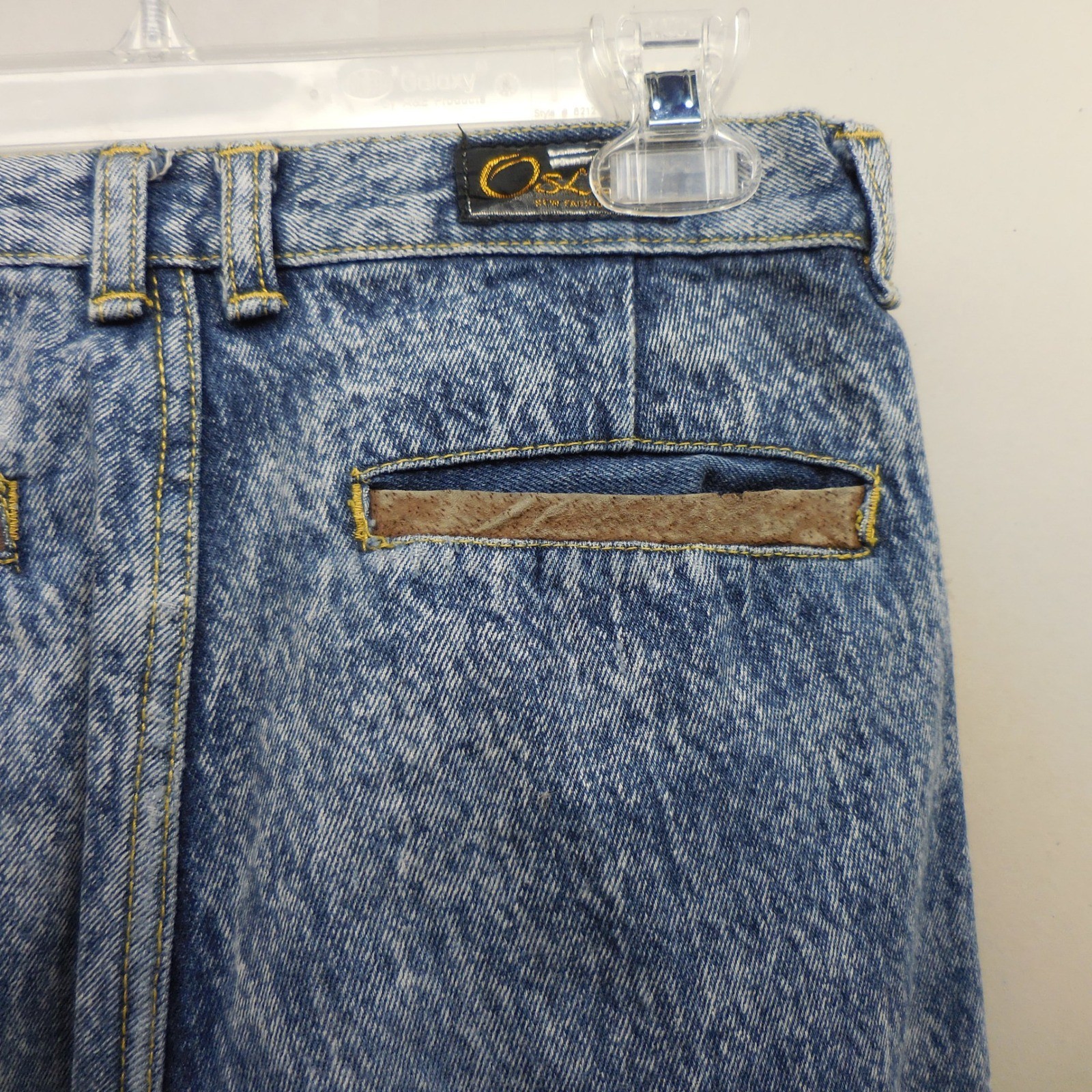 Oslo Vintage Acid Wash High Rise Tapered Jeans Blue 28×33 Hong Kong 80s