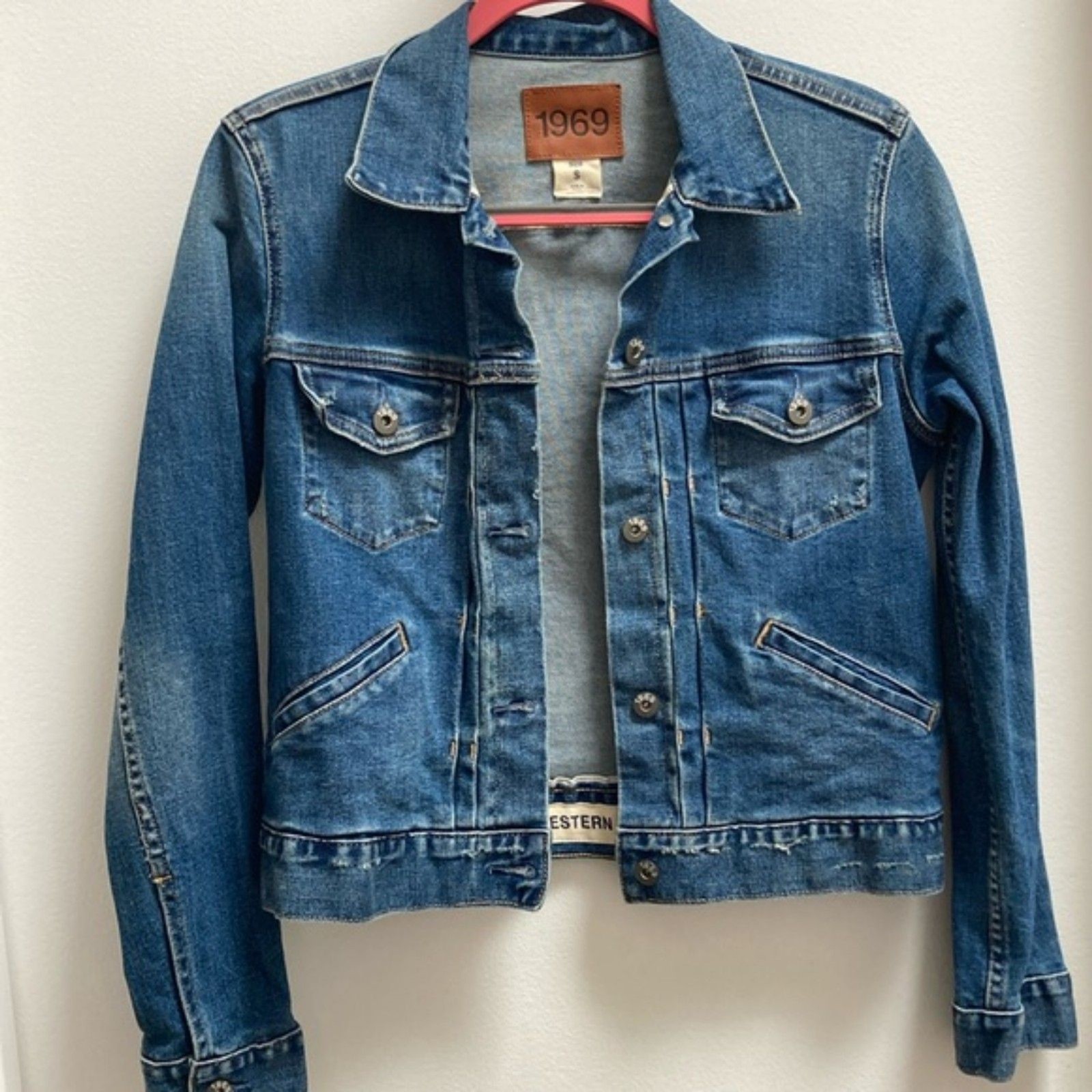 Gap 1969 Womens Denim Jacket S Small Japanese Selvedge Western Blue Jean USA