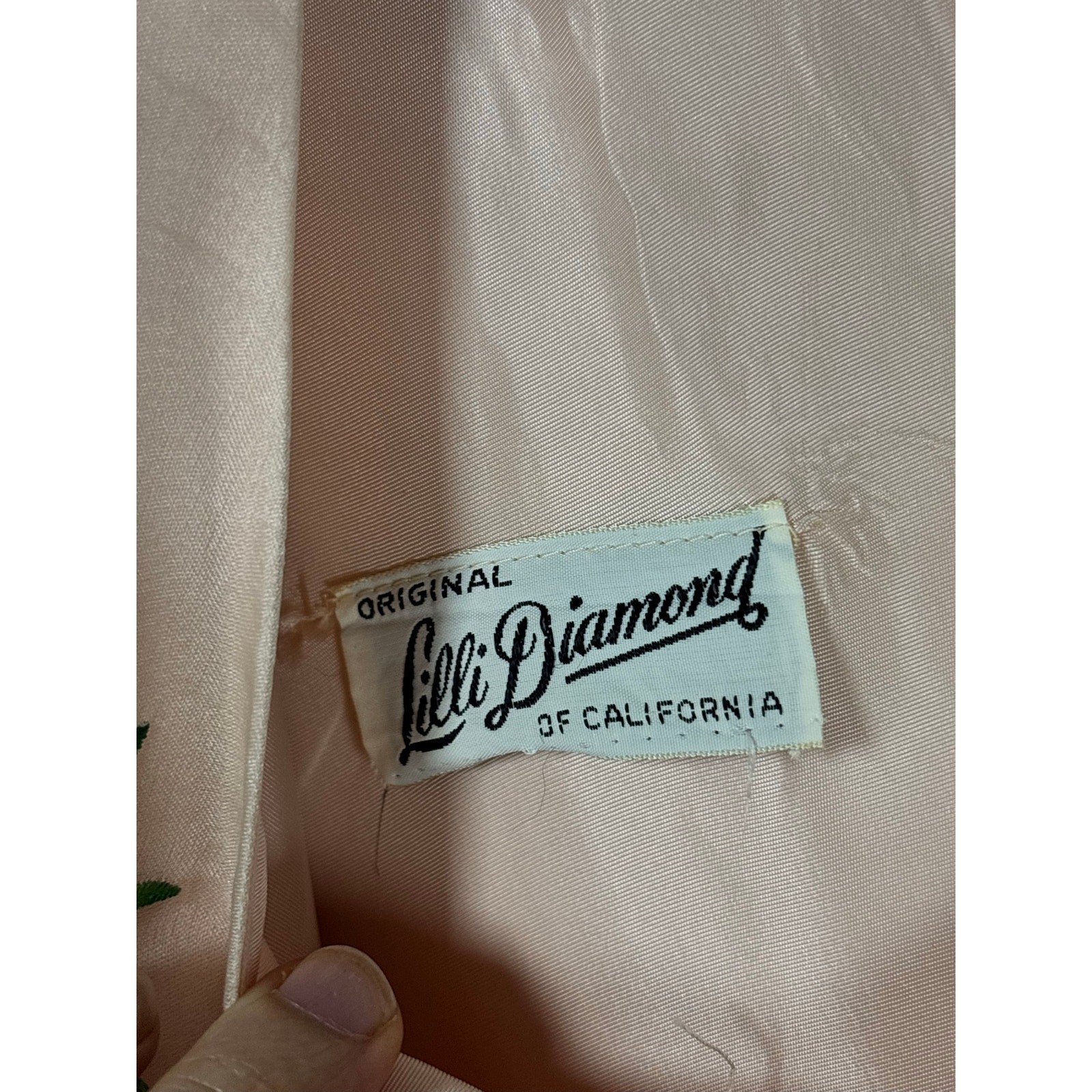 1960s Lilli Diamond Pink Silk Chiffon Embroidered Wiggle Dress As Is