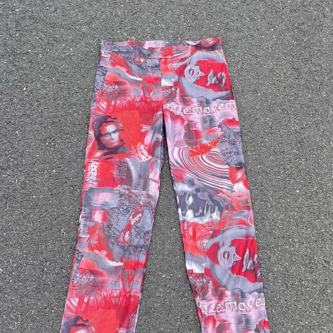 Vintage 90s All Over Print Rave Trippy Pant Made In USA