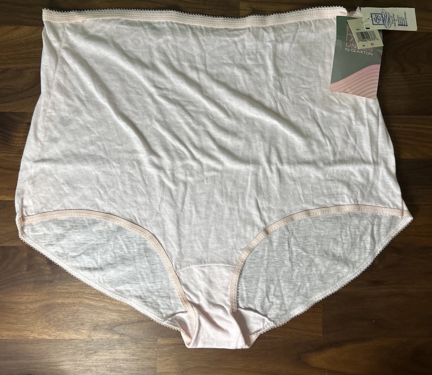Vtg PAM UNDIES BY CLAXTON Panties Sz 9 Hips 44-45” Light Pink Cotton Full Cut