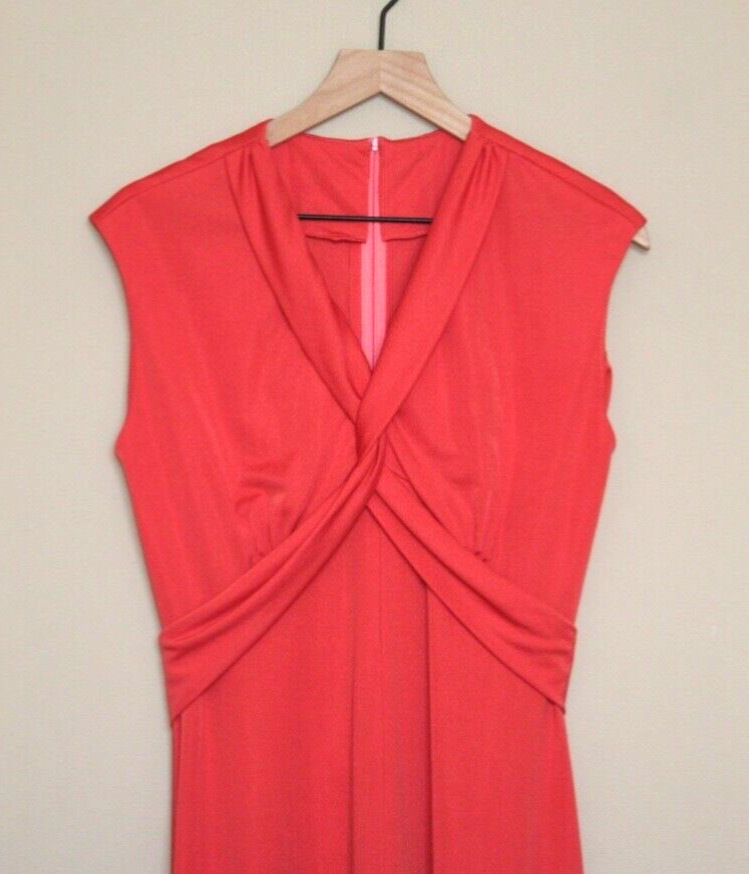 Vintage Maxi Dress 60s 70s Boho Womens Medium 8 10 Long Polyester Hippie Mod