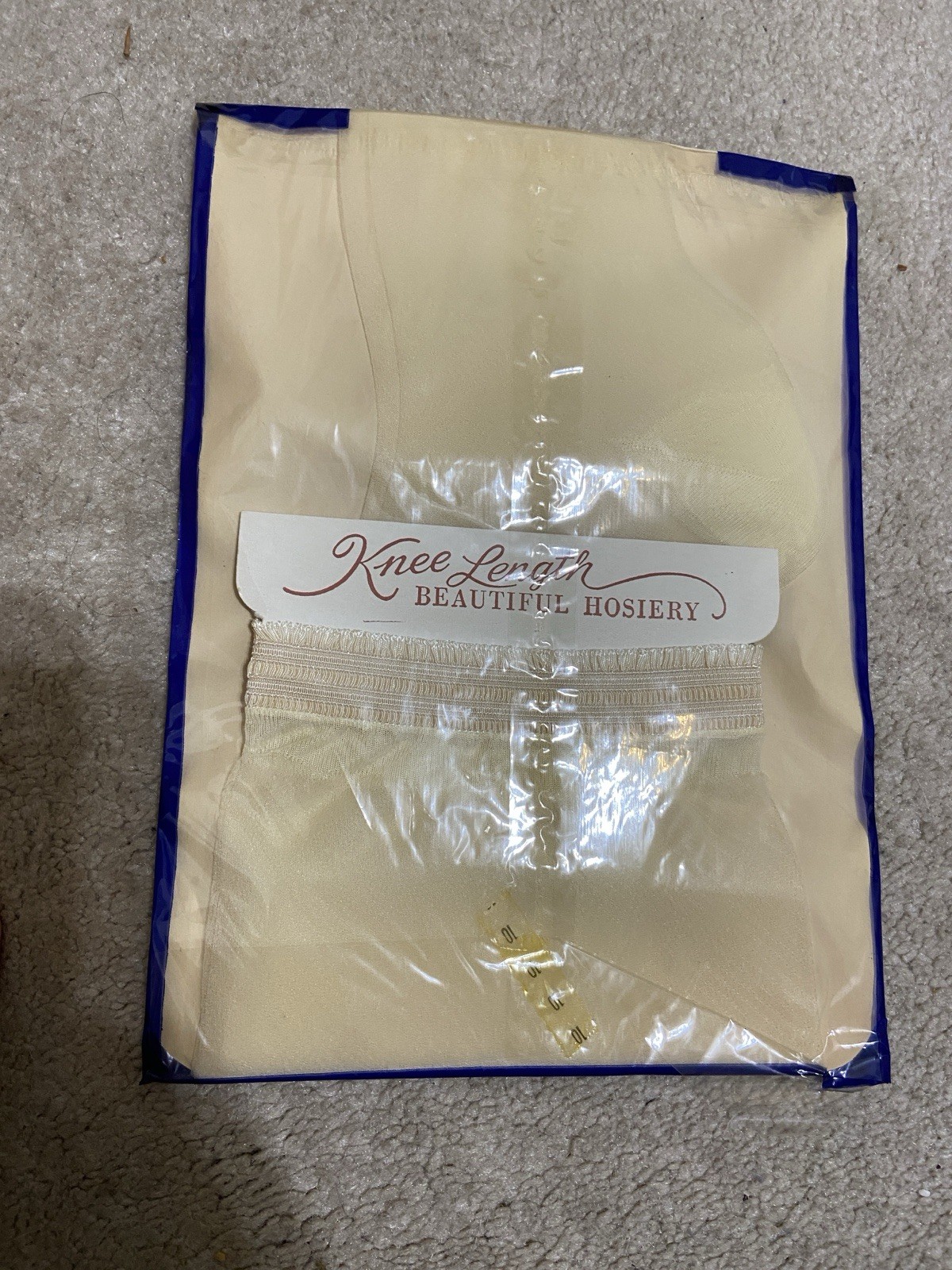 Vntg c1950s Nurse’s Pride Hosiery Cardboard Box w/ 2 Pair Knit Stockings in Pkg
