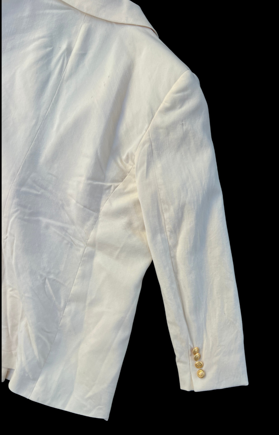 1980s Ivory White Wool Pendleton Double-Breasted Blazer 16b Old Money Preppy