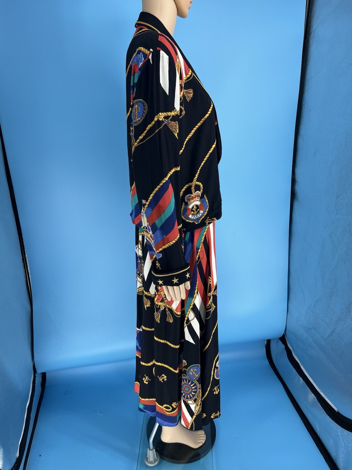 Vintage Carole Little Women Dress Suit Nautical 5 pc 80s Jacket Skirt USA 10 /12