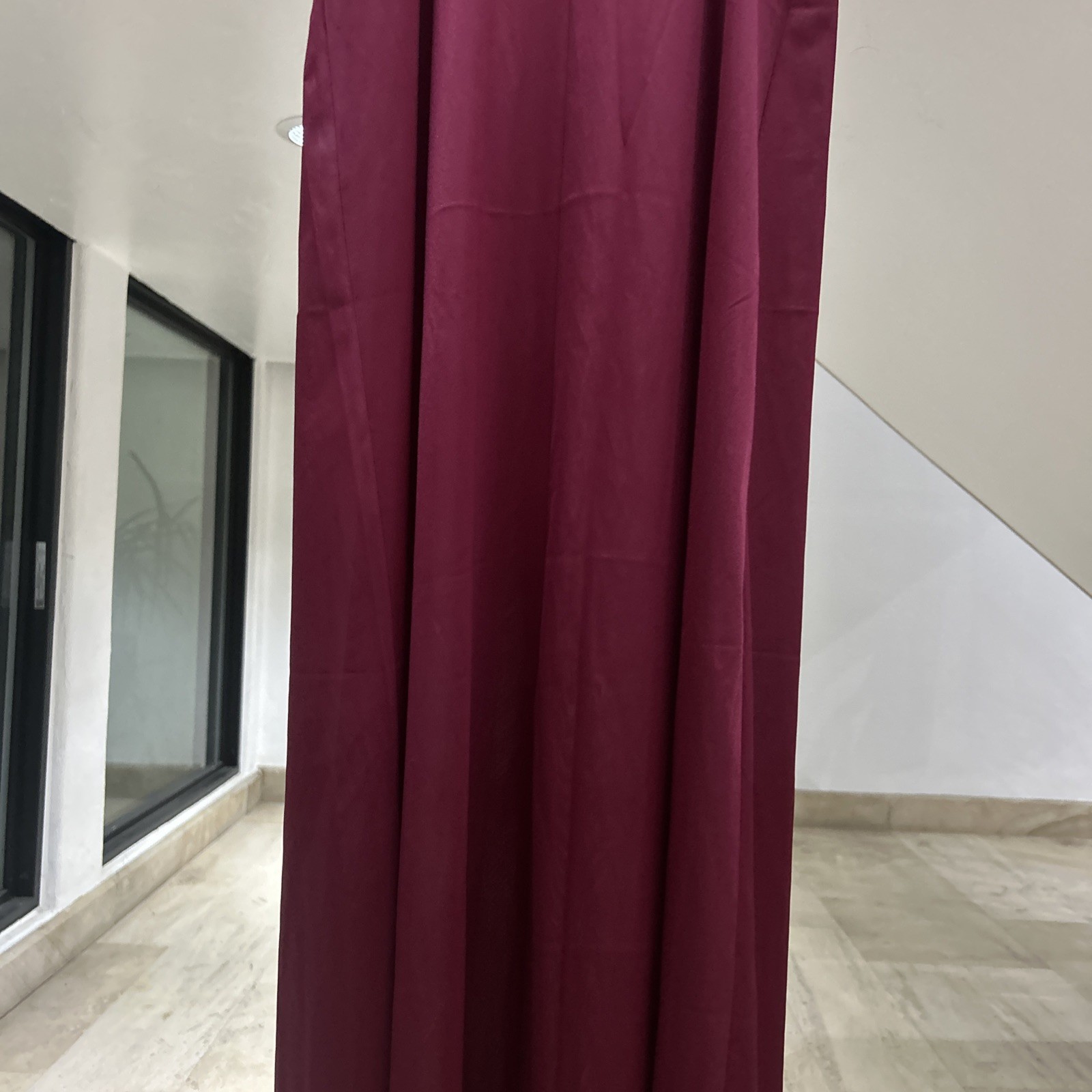 VINTAGE Vasarette Red Satin Long Nightgown Dress Lace Rossette Nightie Lingerie