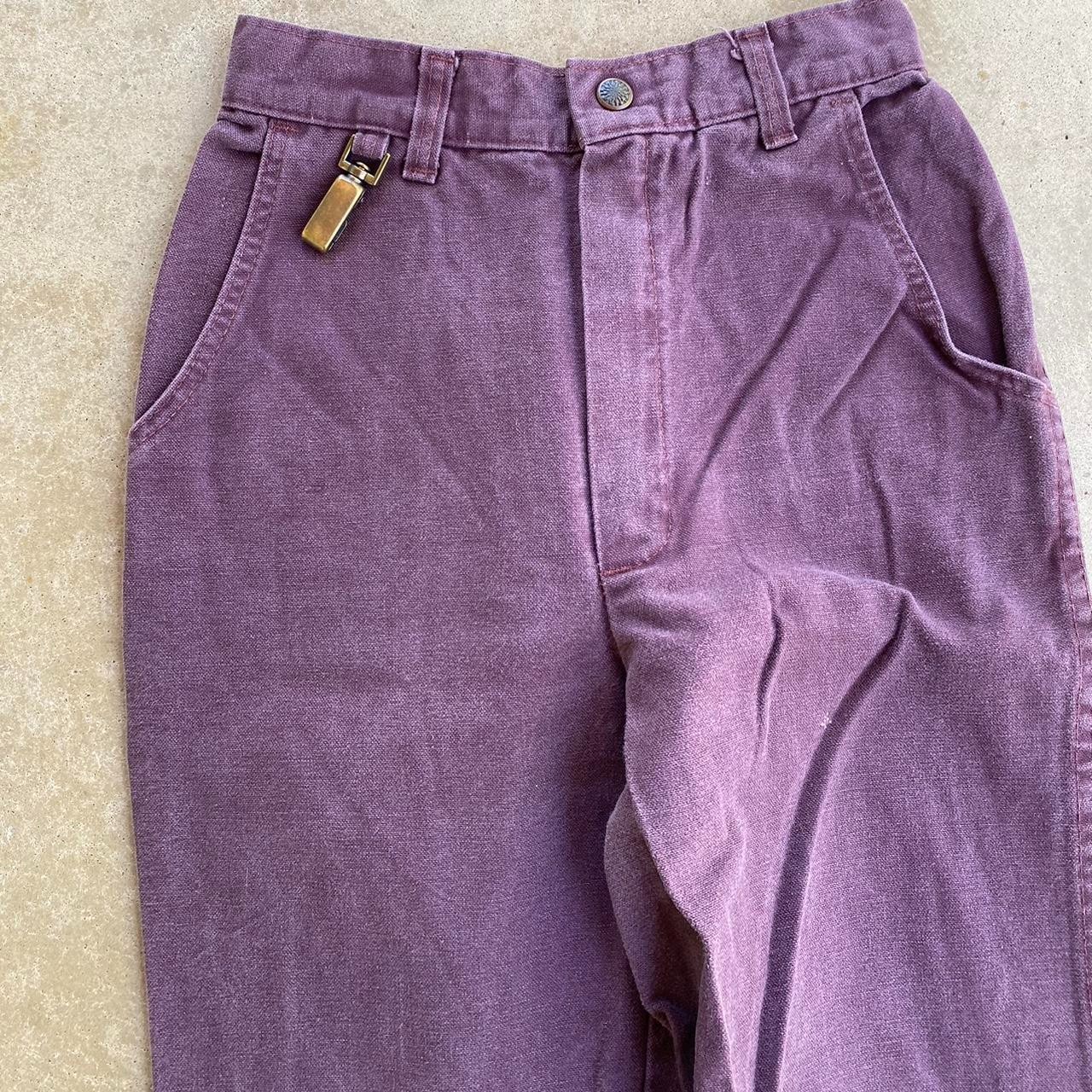 1970s Vintage Sears Jr Bazaar women’s slim purple pants 22×32