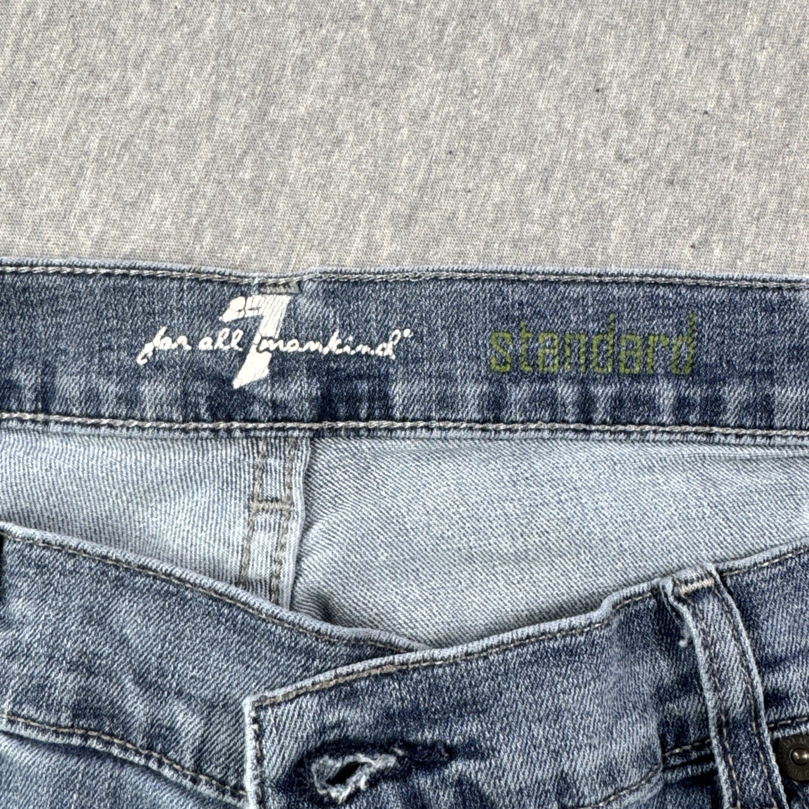 7 For All Mankind jeans Y2K women Embroidered Pocket Button Fly Standard Size 38