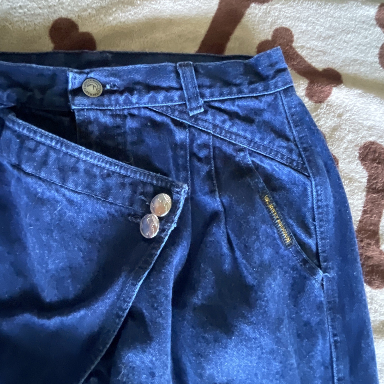 Western! Vintage! Rocky Mountain wrap women’s blue jeans high Rise