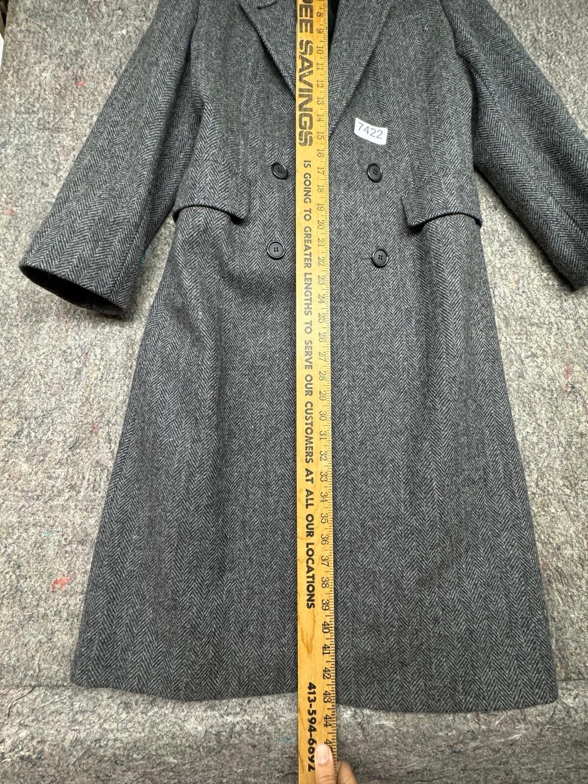 Vintage Loring Hockanum Coat Fabric by Forstmann Wool Gray Size M Made in USA