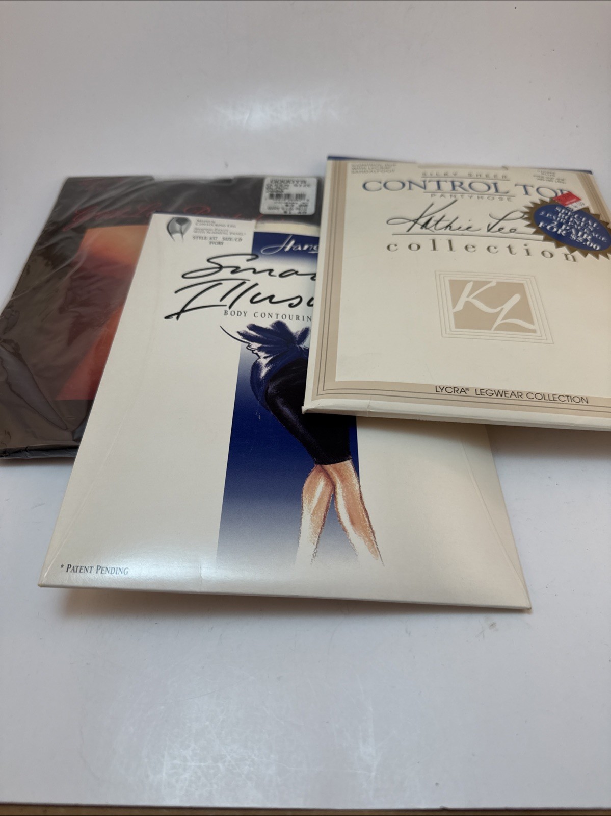 New Queen Size Pantyhose. All Made In USA. Two Ivory One Black *see photos*
