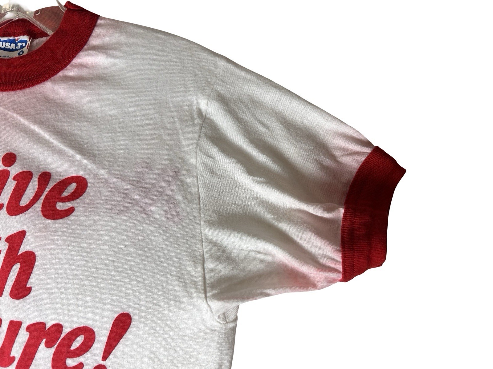 80s Newport Cigarettes Ringer T-Shirt Sz M Red Alive Pleasure Single Stitch READ