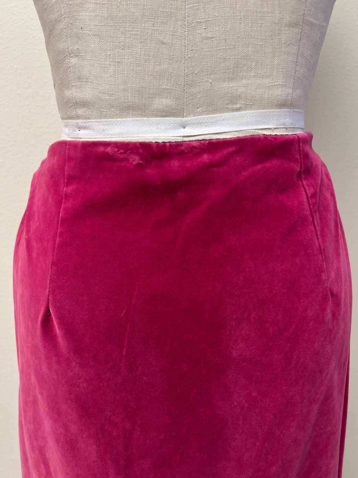 Vintage 1970s Lemon Frog Velour Pink Blazer and Maxi Skirt Set Pink Small
