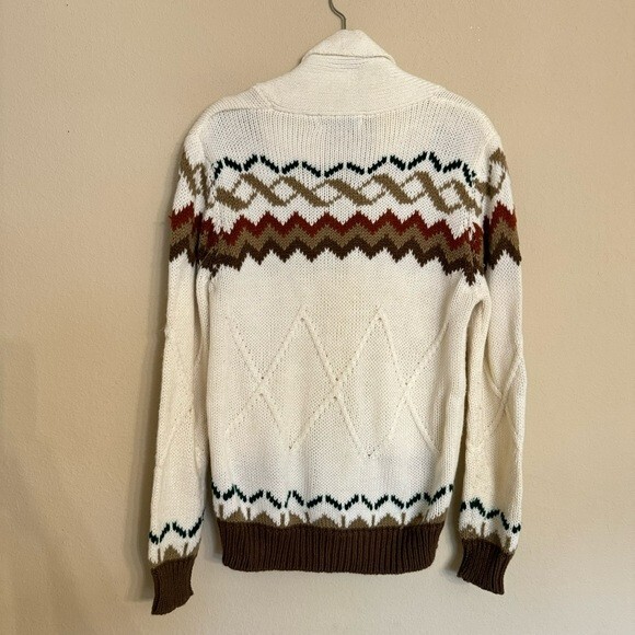 VTG Hunter’s Glen Knit Cardigan Sweater Boho Western Country Retro Sz L Cottage