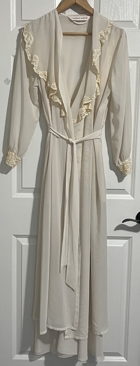 Vintage Victoria’s Secret Lace Nightgown and Robe Set Women’s Size Petite Small