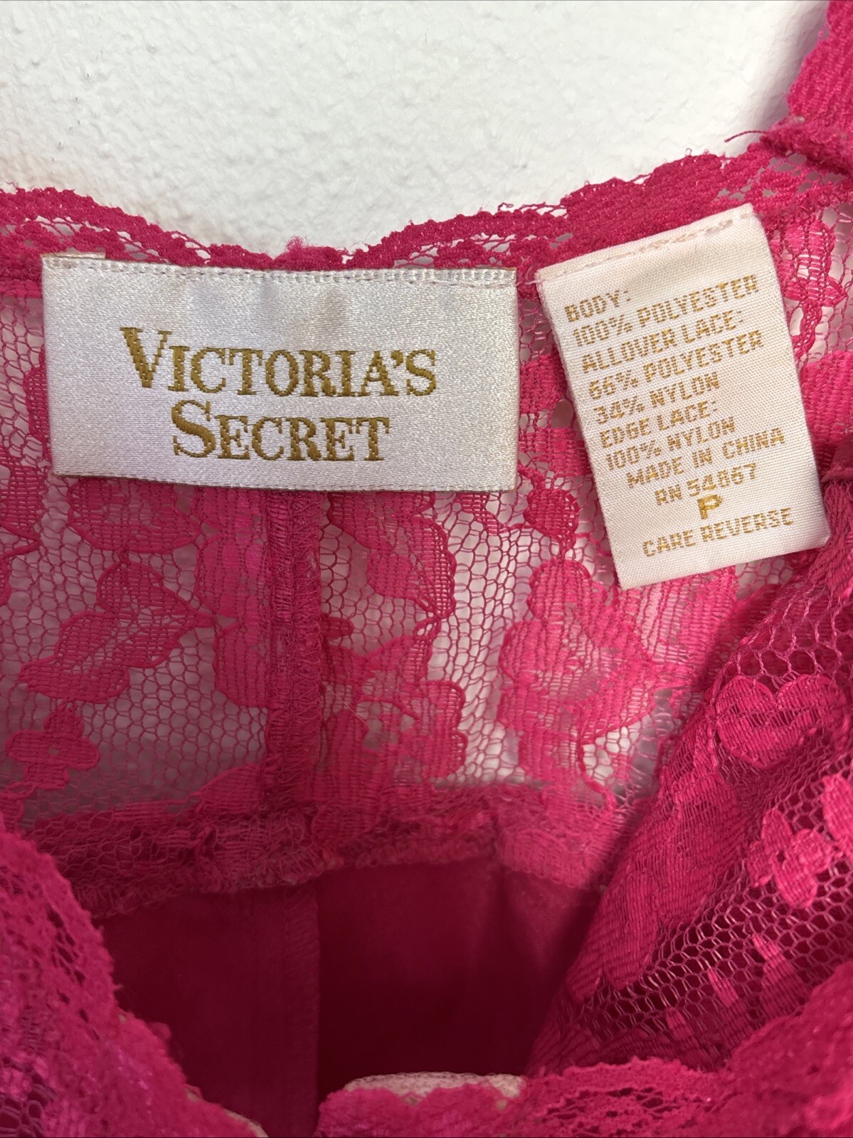 Vintage Victoria’s Secret Teddy Satin & Lace Romper Playsuit Nightie Lingerie S