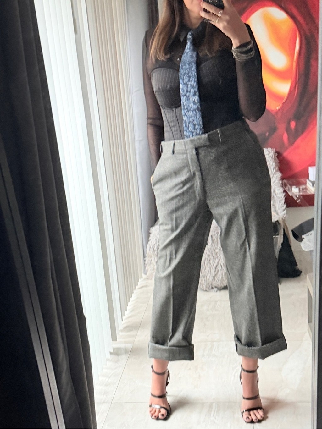 Vintage Burberry Suit Gray Glen Plaid- Classic Tailored Style