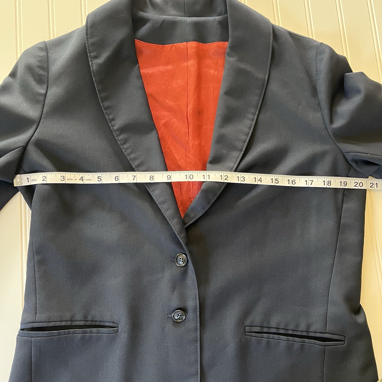 Vintage Sears The Fashion Place Blazer Women’s M Navy Blue 2-Button Lined